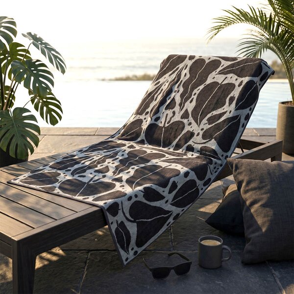 Πετσέτα Θαλάσσης (80x160) Easy Home Velour Jungle Grey
