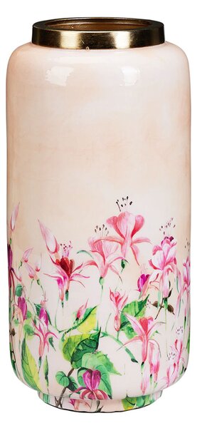 Διακοσμητικό Βάζο (Φ15x30) K-M Pink Flower A67825400