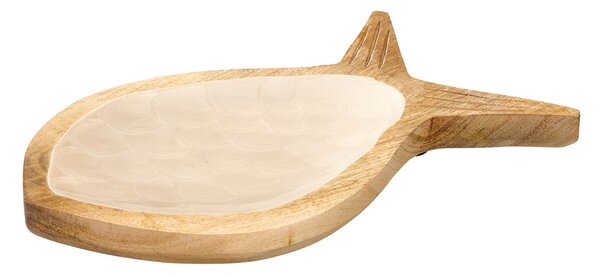 Πιατέλα Διακόσμησης (30x30) K-M Fish White A55600340