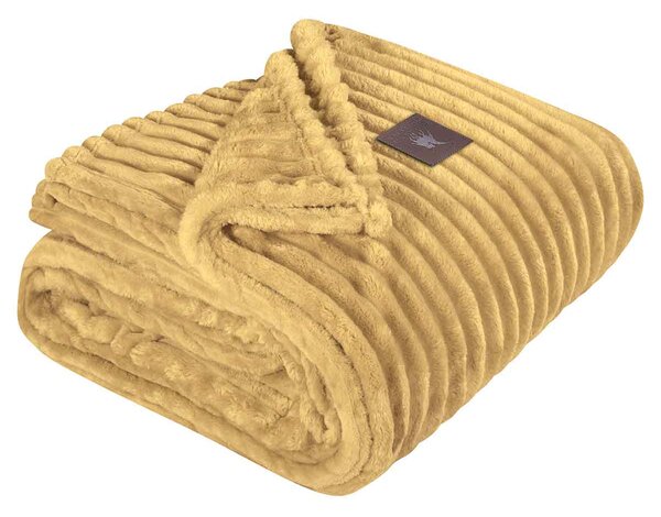 Κουβέρτα Fleece Υπέρδιπλη (220x240) Greenwich Polo Club Essential 3488 Ochre