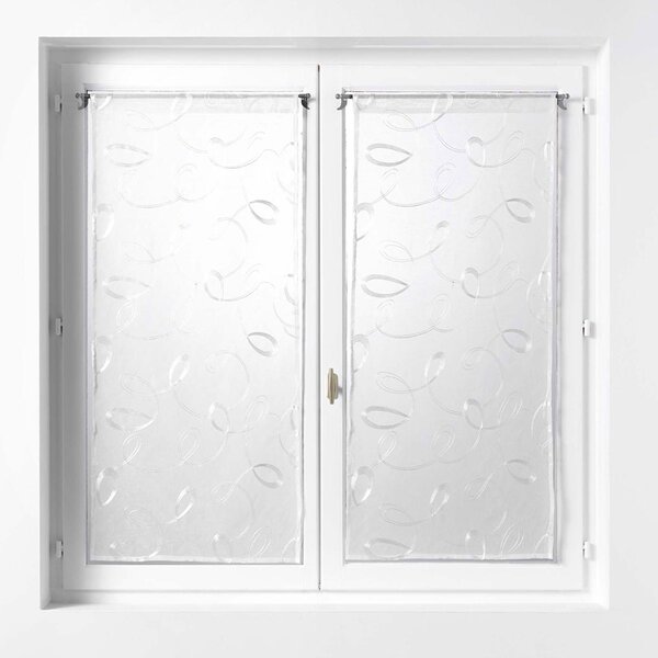 Σετ Κουρτίνες Παραθύρου (60x120) Με Τούνελ L-C Hoops Voilage Blanc 1626974
