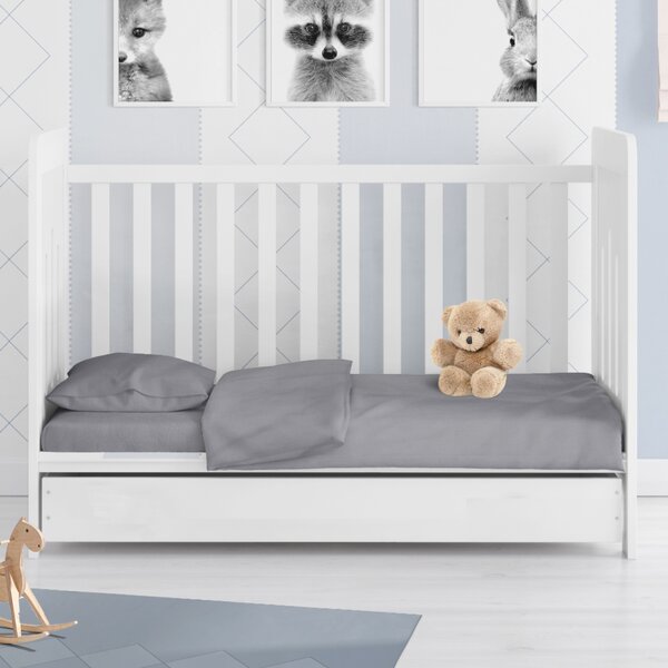 Παπλωματοθήκη Κούνιας (120x160) Dimcol Solid Dark Grey 495