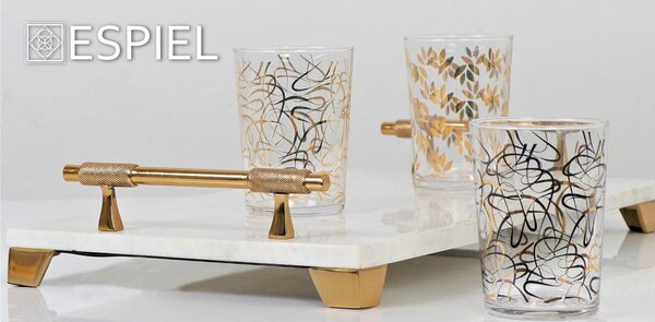 Ποτήρι Νερού 380ml Espiel Lucia Gold RAB533K6