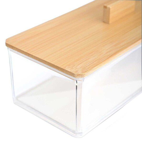 Κουτί Αποθήκευσης (23.3x9.4x8.8) Homely Bamboo Essentials 02-17668