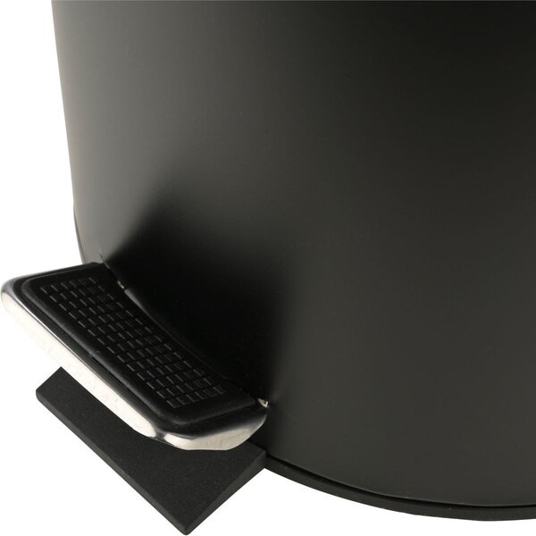Κάδος Απορριμμάτων Μπάνιου (Φ20x28) Homely 5lt Classic Black Matt 02-3791
