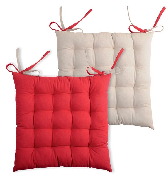 Μαξιλάρι Καρέκλας 2 Όψεων (40x40) S-F Duo Rouge/Lin CU1490041GAL