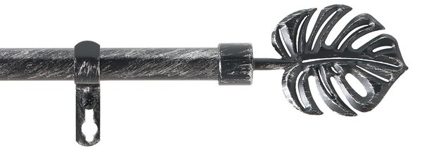 Κουρτινόξυλο Φ19mm Μονό Επεκτεινόμενο 210-380cm Με Άκρα L-C Tropi Noir/Argent 1900499