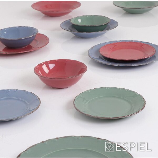 Πιάτο Φαγητού Βαθύ (Φ23) Espiel Liana Blue TLZ104K6