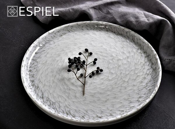 Πιάτο Φαγητού Ρηχό (Φ30) Espiel Canvas Step White/Grey KNA132K6