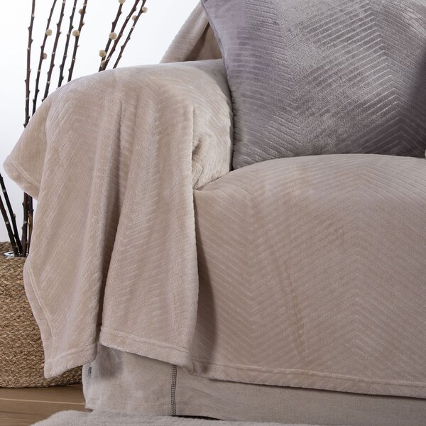 Διακοσμητικό Ριχτάρι Fleece/Κουβέρτα Καναπέ (130x180) Nef-Nef Homeware Dakari Ecru