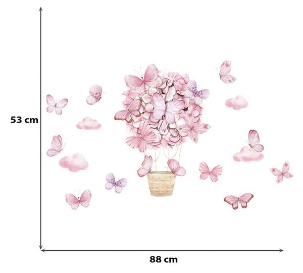 Παιδικά Αυτοκόλλητα Τοίχου Sipo Pink Butterflies SIP-WS63029