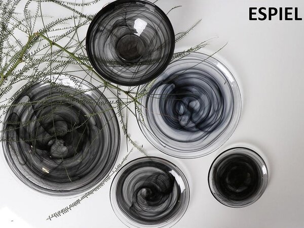 Πιατέλα Σερβιρίσματος Οβάλ (27x14) Espiel Atlas Alabaster Black HOR1023K6
