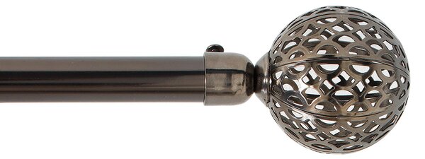 Κουρτινόξυλο Φ19mm Μονό Επεκτεινόμενο 120-210cm Με Άκρα L-C Globa Nickel 1900287